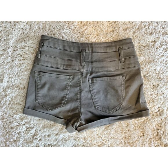 Refuge High Rise Stretch Shorts Gray Size 2 Cotton Blend - Picture 3 of 4